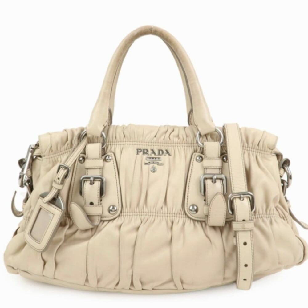 💎✨STUNNING✨💎Authentic PRADA Gathered 2Way Shoulder Bag - Picture 3 of 15